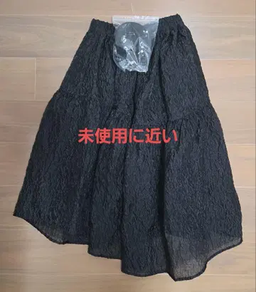 [ 완판템 ] 마차트 machatt 시어 자카드 스커트 블랙