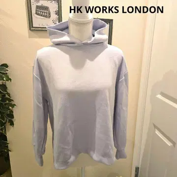 HK WORKS LONDON 연보라 후드 부착 맨투맨 후드티