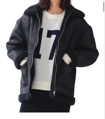 [비밍 라이프스토어 by 빔즈] 블루종 페이크 무스탕 코트