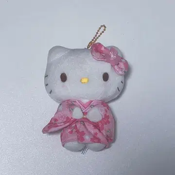 헬로키티 벚꽃 기모노 마스코트 봉제 인형 (볼체인 포함)