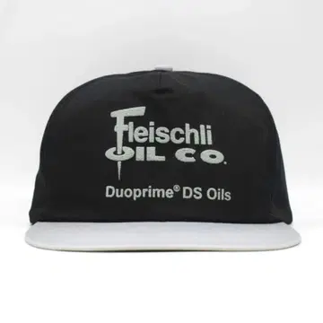 90s 빈티지 플라이슈리 오일 기업 프린트 캡 2톤