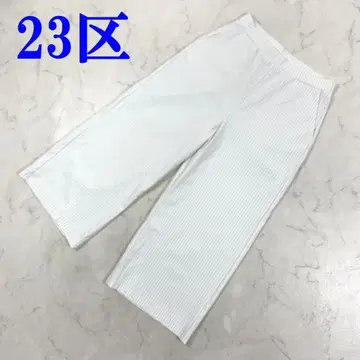 23구 7부 기장 팬츠 화이트 나일론 폴리우레탄 L C4387