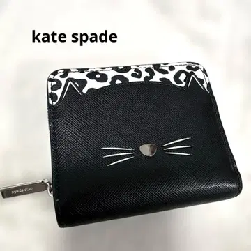 kate spade 케이트 스페이드 이단 접이식 지갑 미아오 고양이