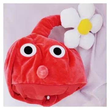 피크민 빨간색 봉제 인형 변신 모자