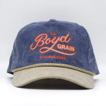 US 빈티지 00s Boyd GRAIN 기업 자수 캡 투톤