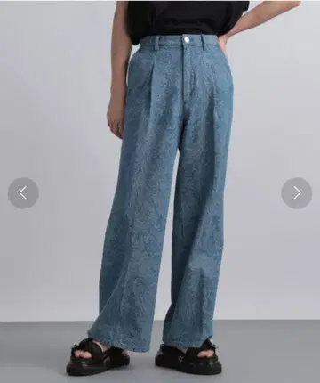 HARE 자카드 데님 블루 자수