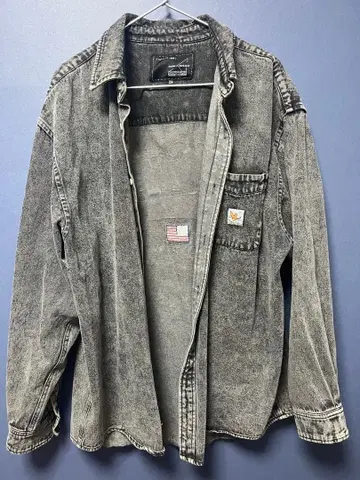 Mark Gonzales 그레이 데님 셔츠 XL