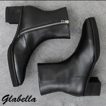 글라벨라 부츠 숏부츠 스퀘어토 부츠 사이드 지퍼 부츠