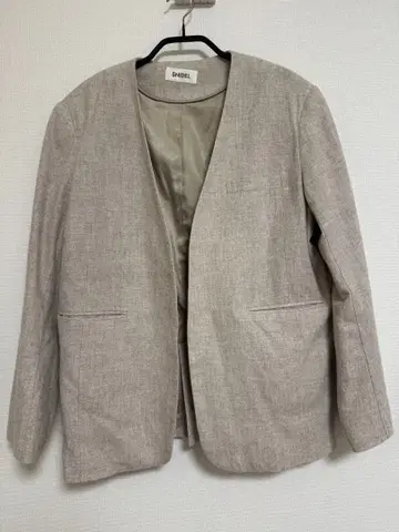 SNIDEL 노카라 자켓 베이지
