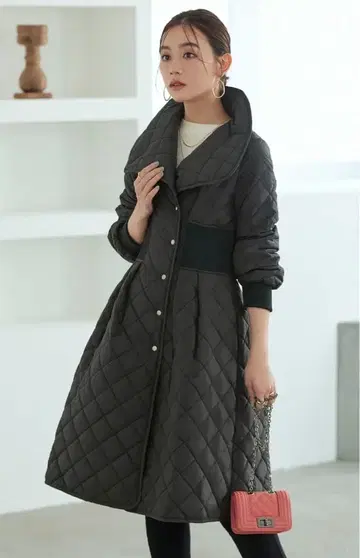 RURIURE BOUTIQUE 퀼팅 롱 코트