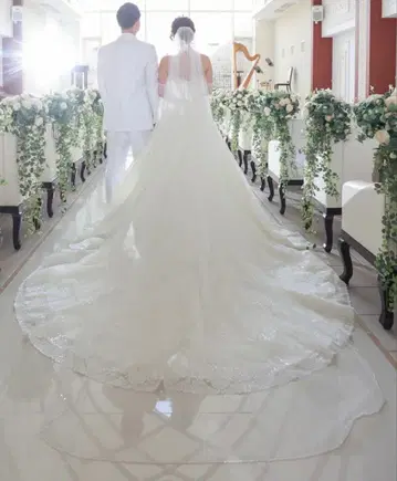 [베일 포함] 웨딩 드레스 (세미 오더)