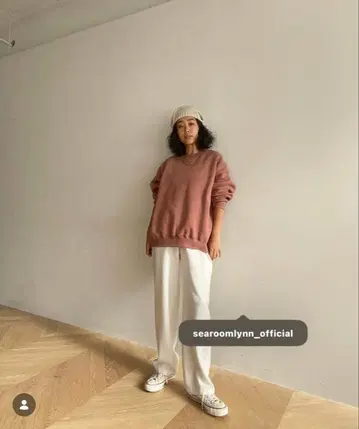 searoomlynn 볼륨 맨투맨 풀오버 벽돌