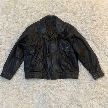 EDIMANGIARE 천연 가죽 소가죽 가죽 자켓 블랙 한국제