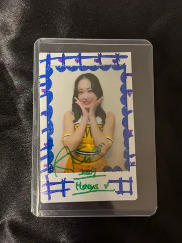 소프트뱅크 호크스 허니즈 아카리 친필 사인 폴라로이드