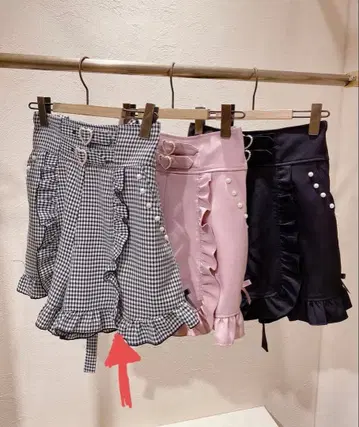 리즈리사 체크 치마바지