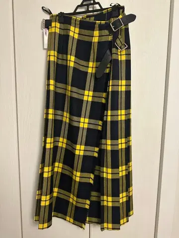 체크 무늬 플리츠 롱 스커트 오닐 오브 더블린