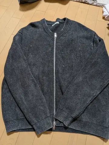 ZARA 워시드 니트 가디건 자켓 그레이 M