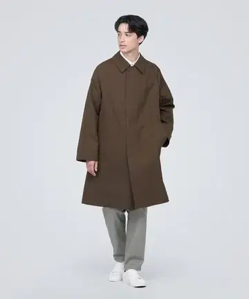 새상품급 무인양품 발수 스텐카라 코트 다크 브라운 XS