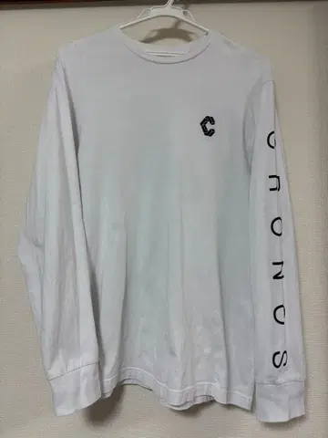 CRONOS 로고 롱 T셔츠 화이트