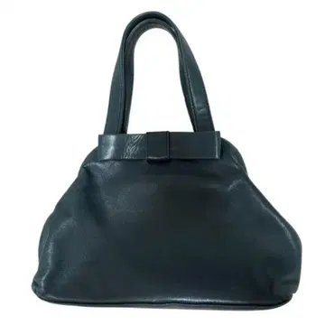 이탈리아제 천연 가죽 가죽 핸드백 다크 그린 여성용