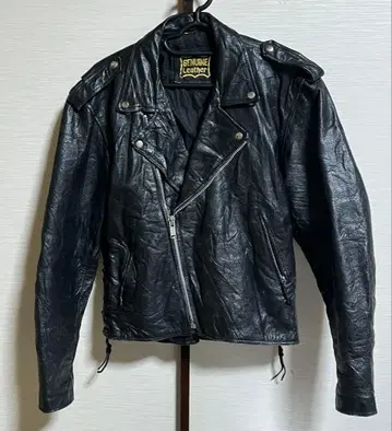천연 가죽 블랙 라이더 자켓