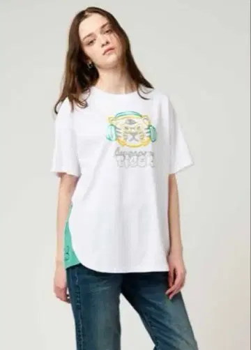 그라니프 오썸 타이거 락 카무 사이드 가제트 티셔츠 남녀 공용 S 사이즈