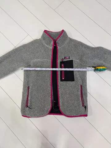 X-girl 플리스 그레이 핑크