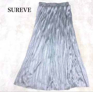 고품질 슈리브 새틴 플리츠 스커트 롱 기장 허리밴딩 올 시즌