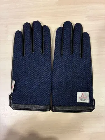 해리스 트위드 네이비 트위드 패턴 장갑