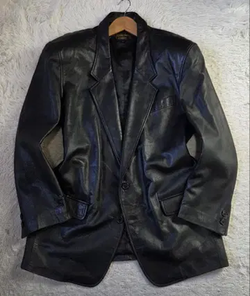 새상품급 크리에이션 체사레 램 가죽 천연 가죽 테일러드 자켓 블랙