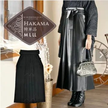 KIMONOMACHI 블랙 하카마 M 가죽 하카마