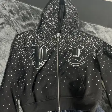 PAINLOVE 스톤 블랙 후드티 XS