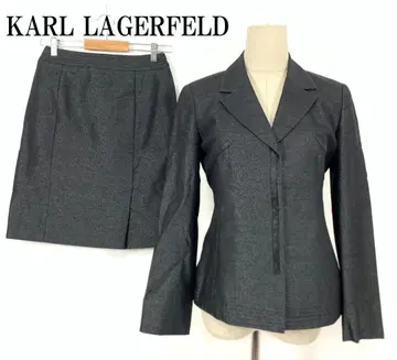 LA5979 칼 라거펠트 실크 스커트 셋업 그레이 38