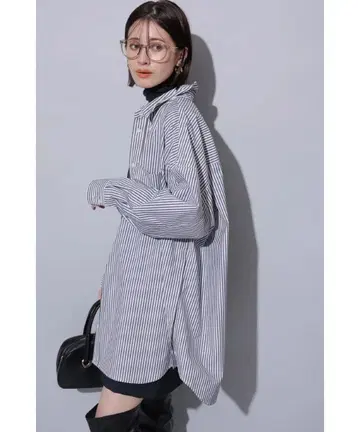 Arpege story 스트라이프 긴팔 셔츠