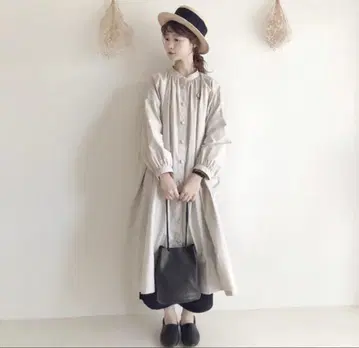 POPO 베이지 긴팔 볼륨 원피스 ~핸드메이드점에서 구매~