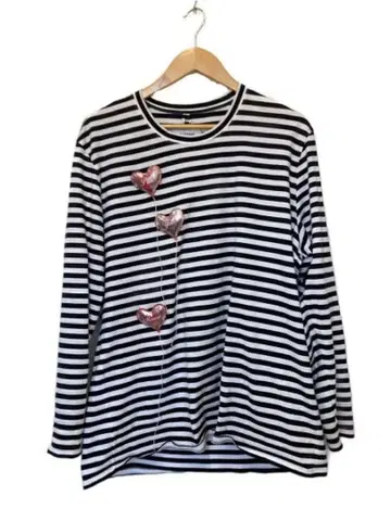 [ doublet ] 21SS 더블렛 하트 벌룬 보더 롱 T