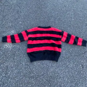 archive 짧은 기장 샤기 보더 니트 y2k 그런지 커트 코베인