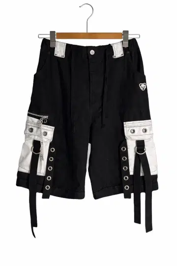 Gamchu 스컬 프린트 카고 숏팬츠 지뢰계