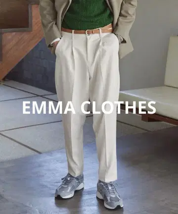 에마 클로즈 TR 스트레치 수트지 원턱 테이퍼드 세미 와이드 팬츠
