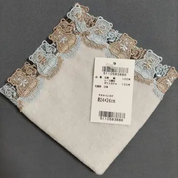 치카자와 레이스 곰 그레이 손수건 타월 손수건 옅은 그레이