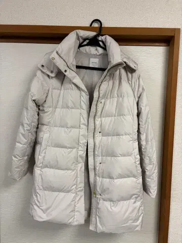 any FAM 후드 부착 화이트 다운 자켓