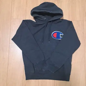 Champion 챔피온 빅 로고 후드티 블랙 L 사이즈