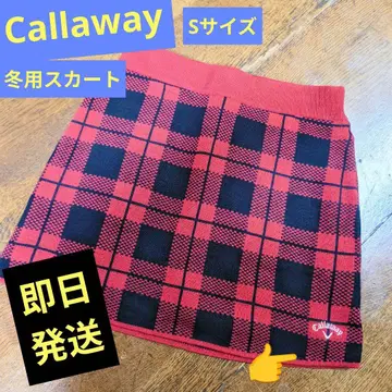 [미사용 새상품] 캘러웨이 스커트 S 사이즈 빨검 체크