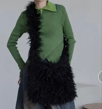 VACANCY / 믹스 인조 모피 숄더백