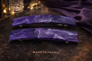 프랑스제 헤어 머리핀 2세트 퍼플 Made in France