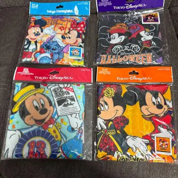 디즈니씨 디즈니랜드 워시 타월 4점 묶음 판매