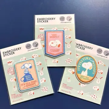 Afternoon Tea PEANUTS 스누피 자수 와펜 씰