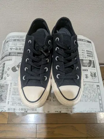 CONVERSE ALL STAR 블랙 로우컷 통굽 스니커즈
