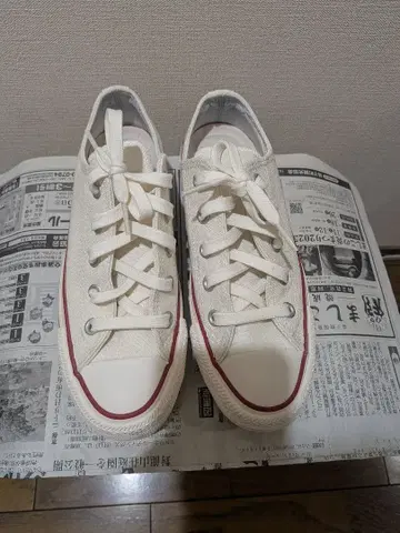 컨버스 올스타 화이트 스니커즈 통굽