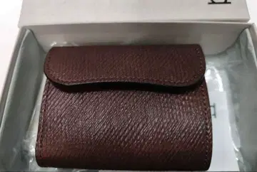 와일드 스완스 브라운 가죽 3단 폴더형 지갑